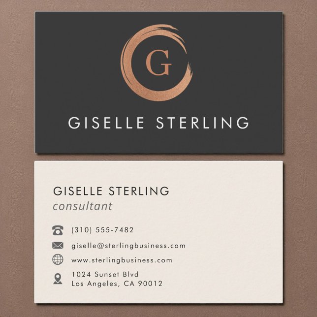 Modern Minimalist Rose Gold Business Card (Creator Uploaded)