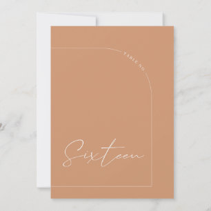 Modern Minimalist Rust Table Sixteen Table Number