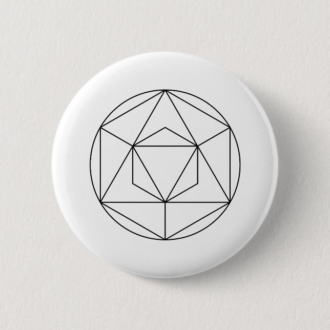 Modern Minimalist Sacred Geometry Abstract 6 Cm Round Badge (Front)