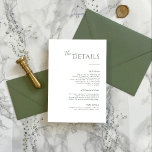Modern Minimalist sage green Enclosure card<br><div class="desc">modern sage green Wedding Enclosure Cards,  green Wedding Enclosure Cards,  sage green Wedding Enclosure Cards,  Boho Wedding Enclosure Cards.</div>