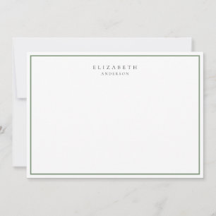 Modern Minimalist Sage Green Single Border Card