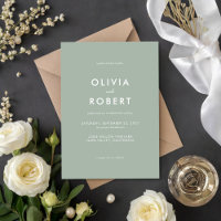 Modern Minimalist Sage Green Wedding