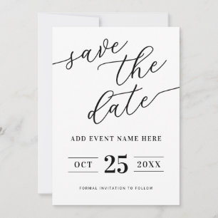 Modern Minimalist Save The Date