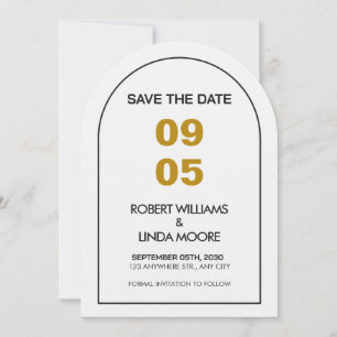 Modern Minimalist Save the Date Card