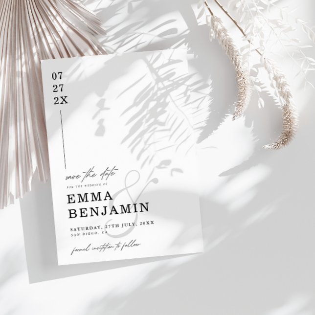 Modern & Minimalist Save The Date Card (Creator Uploaded)