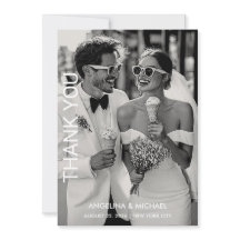 Modern Minimalist Save The Date Thank You Card