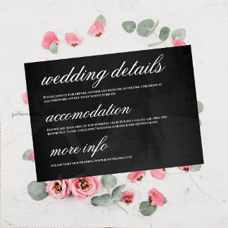 Modern Minimalist Save the Date Wedding Details Invitation