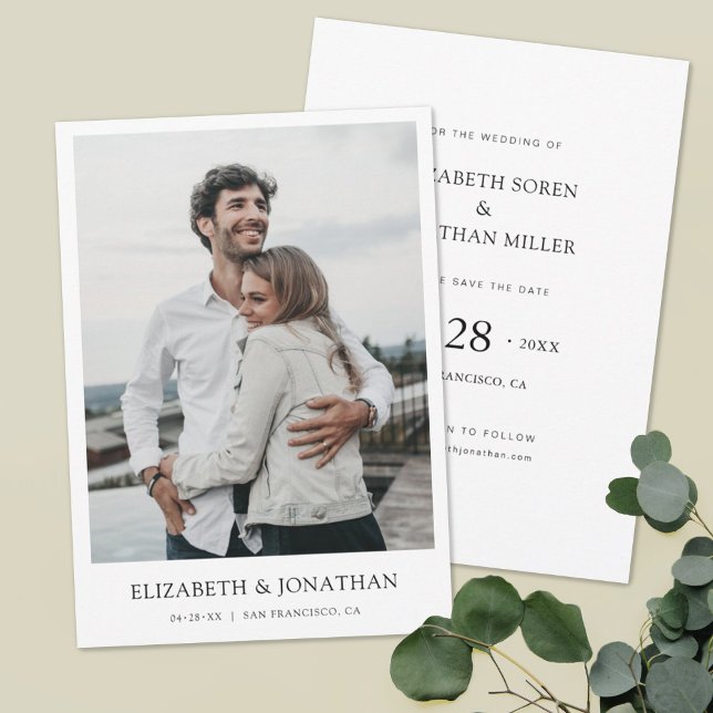 Modern Minimalist Save the Date Wedding Invitation (Creator Uploaded)