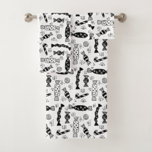 Modern Minimalist Scandinavian Candy Bonbon   Bath Towel Set