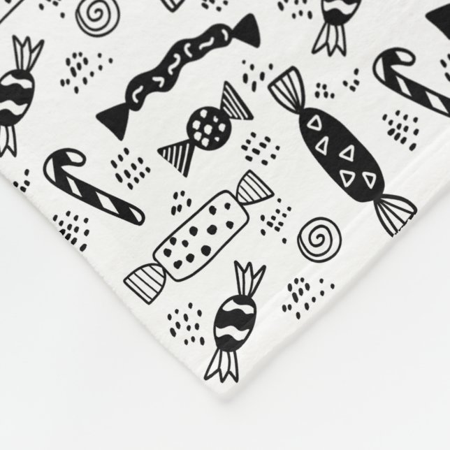 Modern Minimalist Scandinavian Candy Bonbon  Fleece Blanket (Corner)