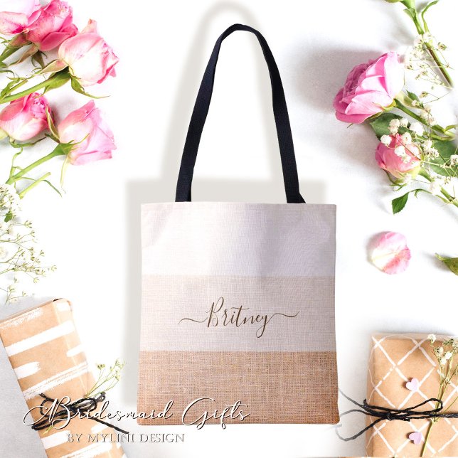 Modern Minimalist Script Bachelorette & Bridesmaid Tote Bag (Creator Uploaded)