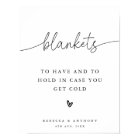 Modern Minimalist Script Blanket Wedding Sign