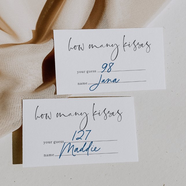 Modern Minimalist Script Candy Guessing Game Card (Creator Uploaded)