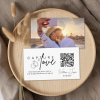 Modern Minimalist Script Capture The Love QR code