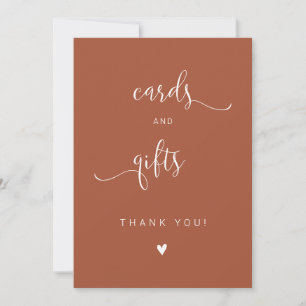 Modern Minimalist Script Cards and Gifts Sign