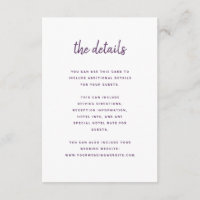 Modern Minimalist Script Cassis | Wedding Details