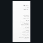 Modern Minimalist Script Chic Wedding Program Menu<br><div class="desc">These simple yet elegant wedding programs will be the perfect touch at your wedding! Featuring clean and simple serif and sans-serif fonts with a handwritten script accent font. Personalise the programs with your unique ceremony order on the front and wedding party on the back. And you can "Click to customise...</div>