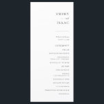 Modern Minimalist Script Chic Wedding Program Menu<br><div class="desc">These simple yet elegant wedding programs will be the perfect touch at your wedding! Featuring clean and simple serif and sans-serif fonts with a handwritten script accent font. Personalise the programs with your unique ceremony order on the front and wedding party on the back. And you can "Click to customise...</div>