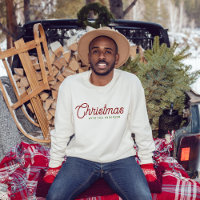 Modern Minimalist Script Christmas Family Name