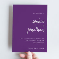 Modern Minimalist Script | Colourful Purple Weddin