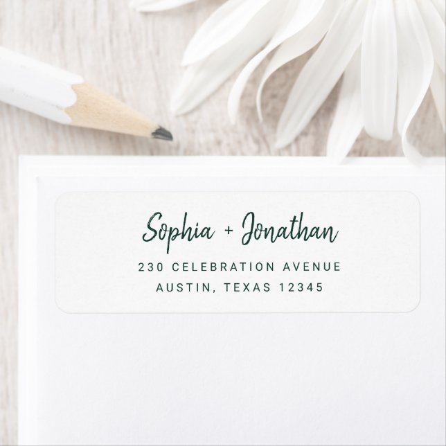 Modern Minimalist Script | Emerald Green Wedding (Insitu)