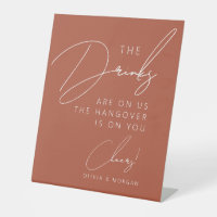 Modern Minimalist Script Funny Wedding Drinks