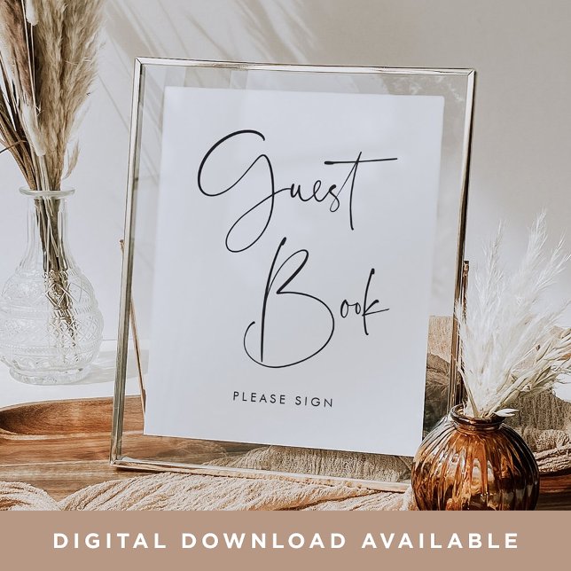 Modern Minimalist Script Guest Book Sign (Creator Uploaded)