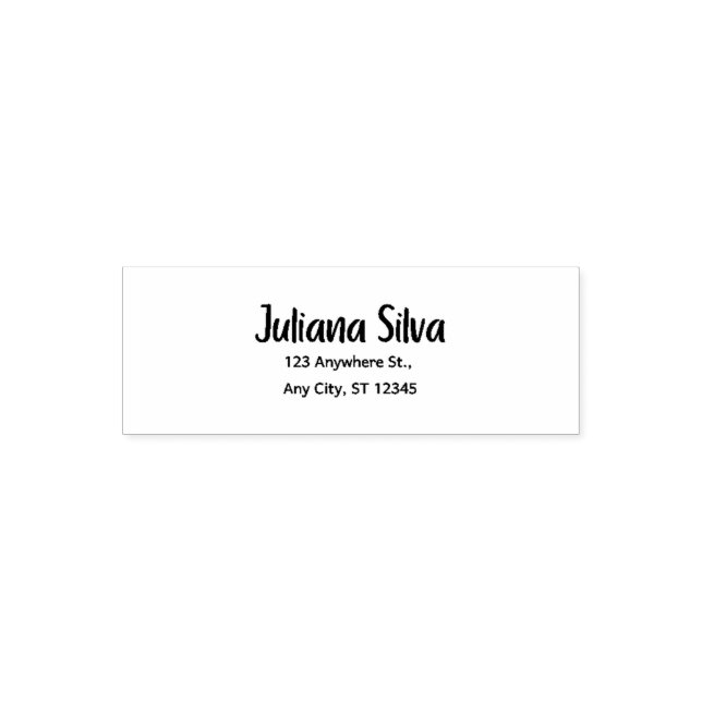  modern minimalist script handwritten stylish  self-inking stamp (Design)