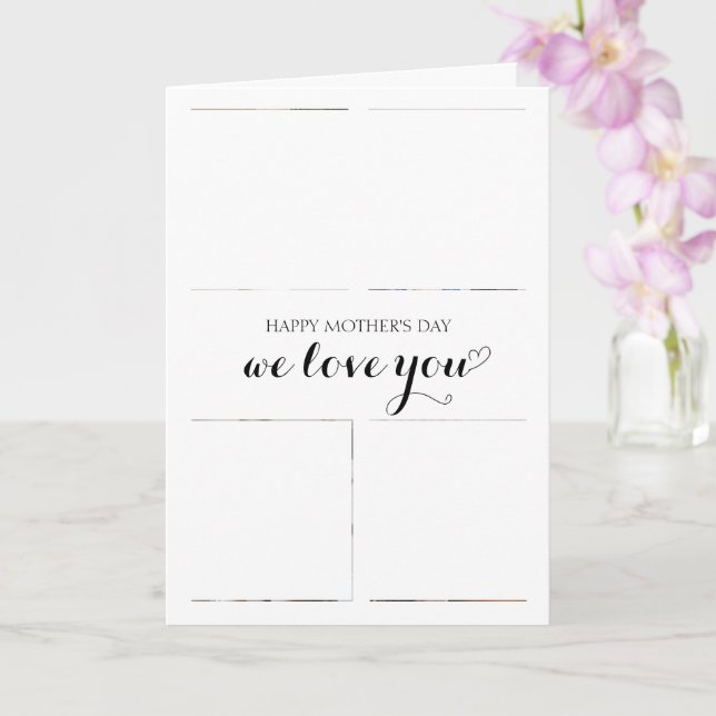 Modern Minimalist Script Heart Happy Mother's Day  Card (Orchid)