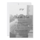 Modern Minimalist Script Monogram Save the Date