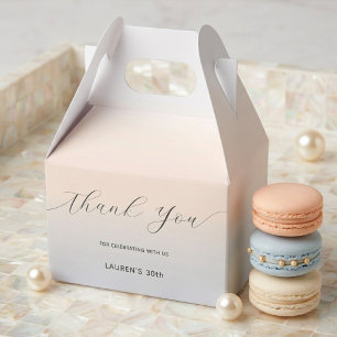 Modern Minimalist Script Pearl Milestone Birthday Favour Box