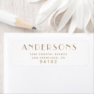 Modern Minimalist Script Return Address Label