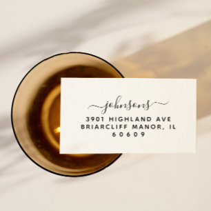 Modern Minimalist Script Return Address Self-inking Stamp