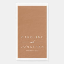 Modern Minimalist Script Terracotta Custom Wedding