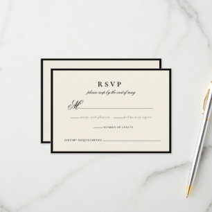 Modern Minimalist Script Wedding Response Card