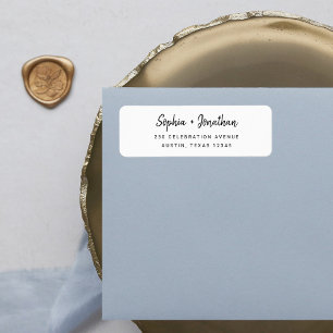 Modern Minimalist Script   Wedding Return Address