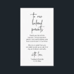 Modern Minimalist Script, Wedding Thank you Enclos Enclosure Card<br><div class="desc">This is the Modern minimalist,  classy black and white Script,  Wedding reception Enclosure Card. You can change the font colours,  and add your wedding details in the matching font / lettering. #TeeshaDerrick</div>