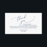 Modern Minimalist Script, Wedding Thank you Enclosure Card<br><div class="desc">This is the Modern minimalist,  Black Script,  Wedding reception Enclosure Card. You can change the font colours,  and add your wedding details in the matching font / lettering. #TeeshaDerrick</div>