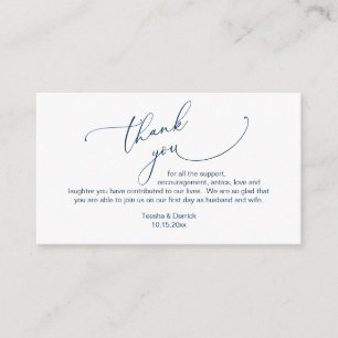 Modern Minimalist Script, Wedding Thank you Enclosure Card