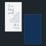 Modern Minimalist Script, Wedding Thank you  Enclosure Card<br><div class="desc">Say "thank you" to your wedding guests in style with these elegant and heartfelt cards. Each card features a beautiful design and a thoughtful message of gratitude to express your appreciation for your loved ones' presence on your special day. The front of the card features a stunning Navy blue "to...</div>