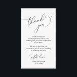 Modern Minimalist Script, Wedding Thank you  Enclosure Card<br><div class="desc">This is the Modern minimalist,  Black Script,  Wedding reception Enclosure Card. You can change the font colours,  and add your wedding details in the matching font / lettering. #TeeshaDerrick</div>