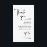 Modern Minimalist Script, Wedding Thank you Enclosure Card<br><div class="desc">This is the Modern minimalist,  classy black and white Script,  Wedding reception Enclosure Card. You can change the font colours,  and add your wedding details in the matching font / lettering. #TeeshaDerrick</div>