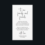 Modern Minimalist Script, Wedding Thank you Enclosure Card<br><div class="desc">This is the Modern minimalist,  classy black and white Script,  Wedding reception Enclosure Card. You can change the font colours,  and add your wedding details in the matching font / lettering. #TeeshaDerrick</div>