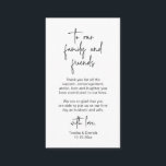 Modern Minimalist Script, Wedding Thank you Enclosure Card<br><div class="desc">This is the Modern minimalist,  classy black and white Script,  Wedding reception Enclosure Card. You can change the font colours,  and add your wedding details in the matching font / lettering. #TeeshaDerrick</div>