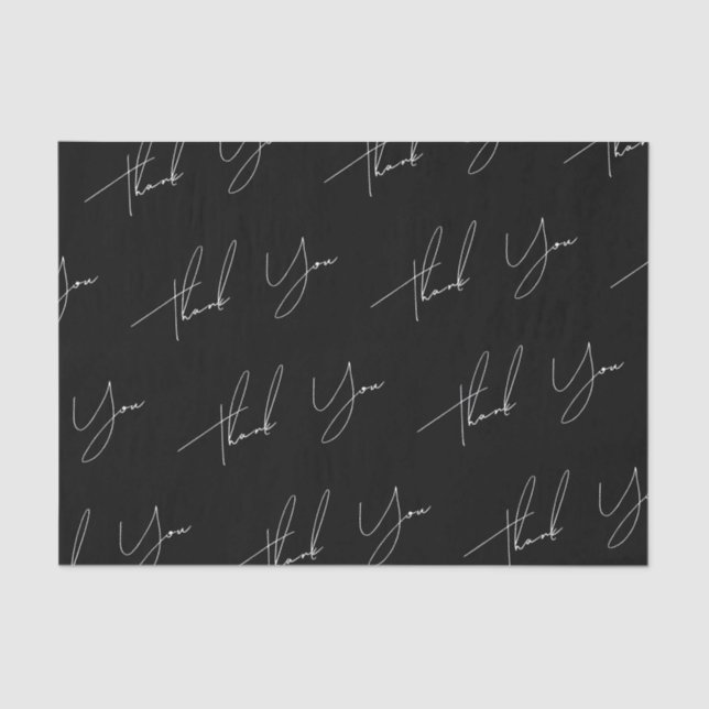 Modern Minimalist Script Wedding Tissue Paper (Front)