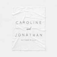 Modern Minimalist Script White Custom Wedding