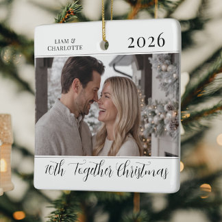 Modern Minimalist Sentimental Ornament for Couple