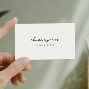 Modern Minimalist Signature Script Business Card