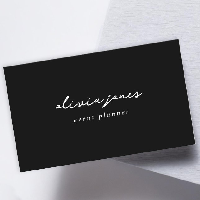 Modern Minimalist Signature Script Business Card (Creator Uploaded)