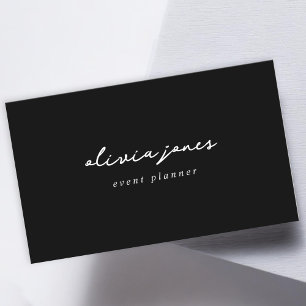Modern Minimalist Signature Script Business Card